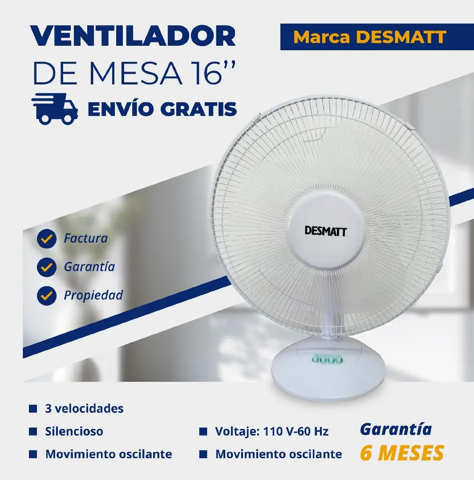 Ventilador De Mesa 16"