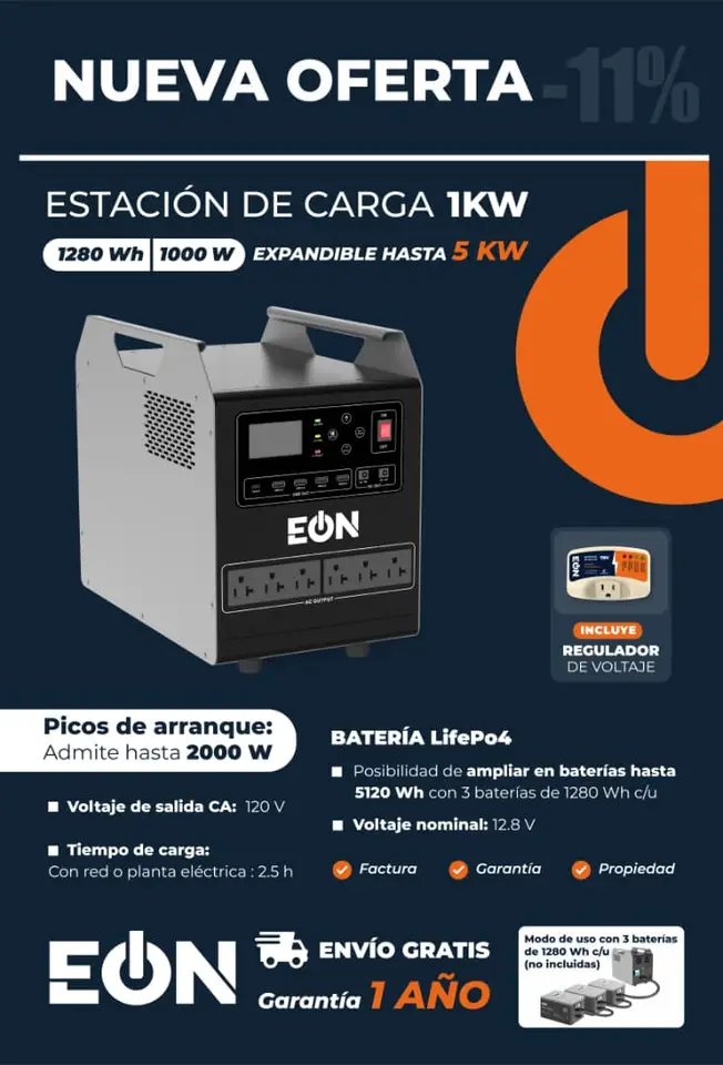 Estación Energía 1kw - 1280wh/1000w