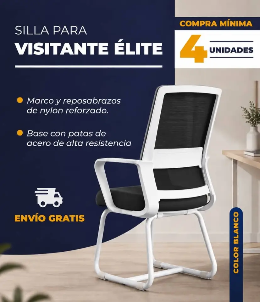 Silla Visitante Elite Blanca