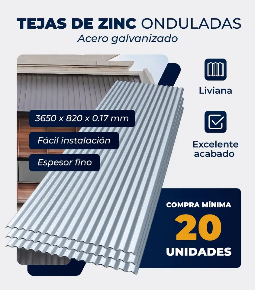 Teja Zinc Galvanizada